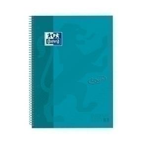 BLOC OXFORD SCHOOL EU.BOOK 1 TOUCH micro.tapa EXTRA A4+ 80h CUADRIC.5x5 90g AQUA