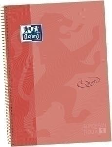 BLOC OXFORD TOUCH EU.BOOK 1 micro.tapa EXTRA A4+ 80h HORIZ. 90g CORAL