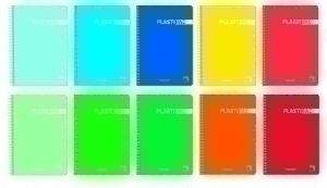 BLOC PACSA PLASTIPAC tapa PP 4º 80h HORIZONTAL 90g SURTIDO (10 col.)
