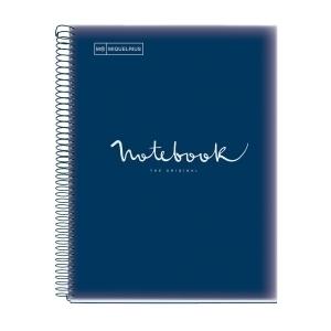 BLOC MIQUELRIUS EMOTIONS NOTEBOOK 5 micro.tapa PP A4 120h 90g CUADRIC.5x5 MARINO
