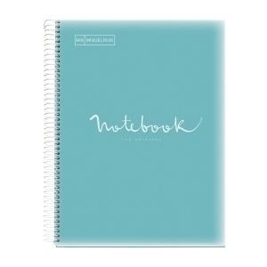 BLOC MIQUELRIUS EMOTIONS NOTEBOOK 5 micro.tapa PP A4 120h 90g CUADRIC.5x5 AZUL CIELO
