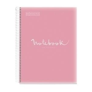 BLOC MIQUELRIUS EMOTIONS NOTEBOOK 5 micro.tapa PP A4 120h 90g CUADRIC.5x5 ROSA