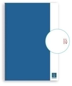 BLOC ESCOLOFI BASIC tapa DURA A4 80h LISO 80g AZUL