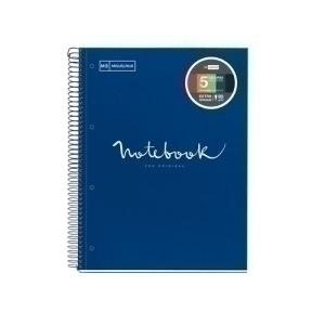 BLOC MIQUELRIUS EMOTIONS NOTEBOOK 5 micro.tapa EXTRA A4 120h 90g CUADRIC.5x5 MARINO