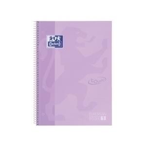 BLOC OXFORD SCHOOL EU.BOOK 1 TOUCH micro.tapa EXTRA A4+ 80h CUADRIC.5x5 90g LAVANDA PASTEL