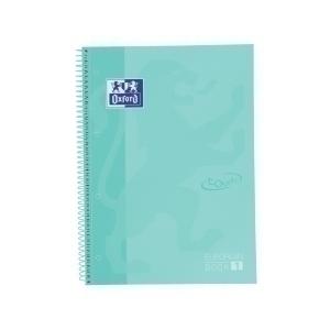 BLOC OXFORD SCHOOL EU.BOOK 1 TOUCH micro.tapa EXTRA A4+ 80h CUADRIC.5x5 90g ICE MINT PASTEL
