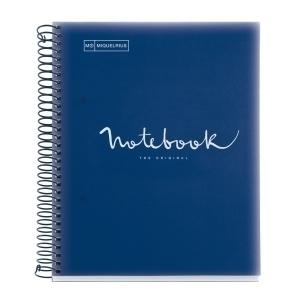 BLOC MIQUELRIUS EMOTIONS NOTEBOOK 5 micro.tapa PP A5 120h 90g CUADRIC.5x5 MARINO