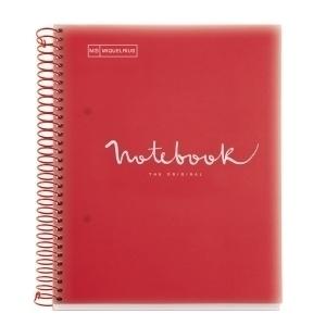 BLOC MIQUELRIUS EMOTIONS NOTEBOOK 5 micro.tapa PP A5 120h 90g CUADRIC.5x5 ROJO