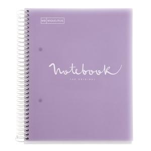 BLOC MIQUELRIUS EMOTIONS NOTEBOOK 5 micro.tapa PP A5 120h 90g CUADRIC.5x5 LAVANDA