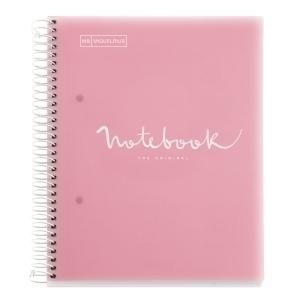 BLOC MIQUELRIUS EMOTIONS NOTEBOOK 5 micro.tapa PP A5 120h 90g CUADRIC.5x5 ROSA