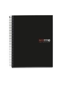 BLOC MIQUELRIUS THE ORIGINAL NOTEBOOK 10 micro.tapa PP A5 200h 70g CUADRIC.5x5 NEGRO