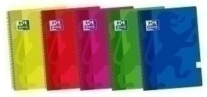 BLOC OXFORD SCHOOL CLASSIC tapa PP Fº 80h CUADRIC.4x4 90g SURTIDO (col. Vivos)