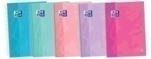 BLOC OXFORD SCHOOL EU.BOOK 5 TOUCH micro.tapa EXTRA A4+ 120h CUADRIC.5x5 90g SURTIDO (5 col. pastel)