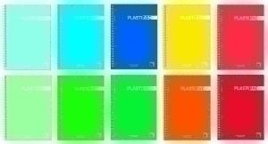 BLOC PACSA PLASTIPAC micro.tapa PP A5 100h CUADRIC.5x5 90g 5 COL. BANDA SURTIDO (10 col.)