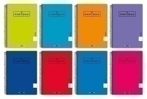 BLOC PAPYRUS UNICLAS tapa PP Fº 80h PAUTA 2.5 90g COL.SUR.
