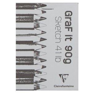 BLOC DE DIBUJO CLAIREFONTAINE GRAFIT CROQUIS ENCOLADO A7 90g 80h