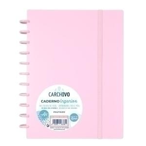 BLOC CARCHIVO INGENIOX tapa PP A4 100h 100g CUADRIC.5x5 ROSA