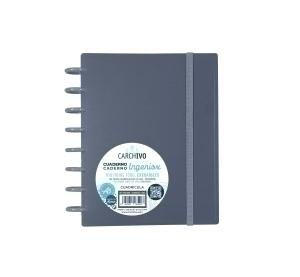 BLOC CARCHIVO INGENIOX tapa PP A5 100h 100g CUADRIC.5x5 GRIS