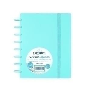 BLOC CARCHIVO INGENIOX tapa PP A5 100h 100g CUADRIC.5x5 MENTA