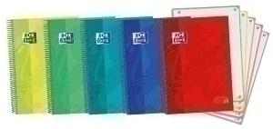 BLOC OXFORD SCHOOL EU.BOOK 5 TOUCH micro.tapa EXTRA A4+ 120h CUADRIC.5x5 90g SURTIDO (5 col. Vivos)