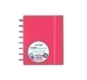 BLOC CARCHIVO INGENIOX tapa PP A5 100h 100g CUADRIC.5x5 ROJO INTENSE