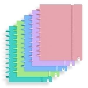 BLOC CARCHIVO INGENIOX PASTEL tapa PP FOAM A4 80h 100g CUADRIC.5x5 SURTIDO (5.col)