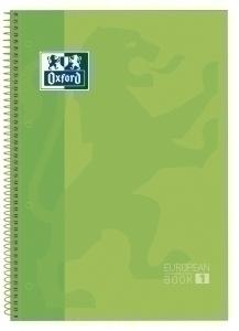 BLOC OXFORD SCHOOL EU.BOOK 1 micro.tapa EXTRA A4+  80h CUADRIC.5x5 90g VERDE FLUO