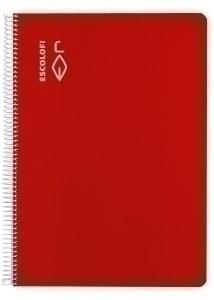 BLOC ESCOLOFI tapa DURA A4 80h CUADRIC.8x8 70g C/MARGEN ROJO