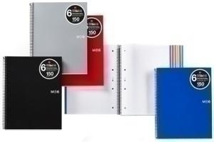BLOC MIQUELRIUS THE ORIGINAL NOTEBOOK 6 micro.tapa PP A4 150h 70g CUADRIC.5x5 ROJO