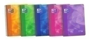 BLOC 8º 120 HJ. CUAD.5 OXFORD E-BOOK TAPA PLASTICO PACK DE 5 COLORES SURTIDOS