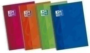 BLOC OXFORD SCHOOL tapa EXTRA 4º 80h CUADRIC.4x4 90g SURTIDO (4 col.)