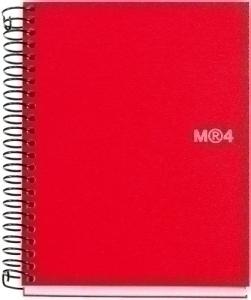 BLOC MIQUELRIUS THE ORIGINAL NOTEBOOK 4 micro.tapa PP A6 140h 70g CUADRIC.5x5 ROJO