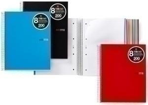 BLOC MIQUELRIUS THE ORIGINAL NOTEBOOK 8 micro.tapa PP A4 200h 70g CUADRIC.5x5 ROJO