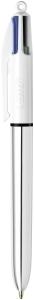 BOLIGRAFO de 4 COLORES BIC SHINE SILVER