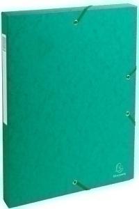 CARPETA de PROYECTOS EXACOMPTA EXABOX CARTULINA LUSTRADA NATURE FUTURE A4+ GOMAS  4 cm VERDE