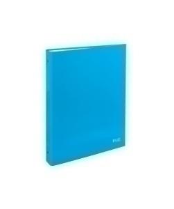 CARPETA de ANILLAS CARCHIVO LUZ CARTON PLASTIFICADO BRILLO Fº-XL 2 an. 40mm AZUL