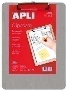 CARPETA con PINZA PORTABLOCS APLI ALUMINIO A4
