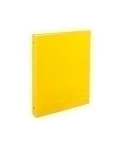 CARPETA de ANILLAS CARCHIVO LUZ CARTON PLASTIFICADO BRILLO Fº-XL 4 an. 40mm AMARILLO