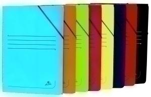 CARPETA de GOMAS y SOLAPAS CARTON PLASTIF. Fº AZUL