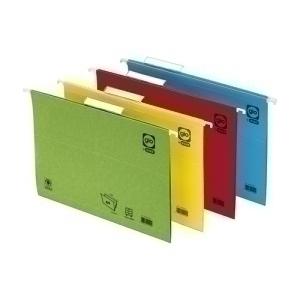 CARPETA COLGANTE GIO cart.CRISTAL visor SUPERIOR V color 230g Fº AZUL PAQUETE de 25 (42201/K20040)