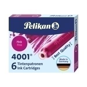 TINTA ESTILOGR. PELIKAN CAJA 6 CARTUCHOS TP/6 ROSA /321075