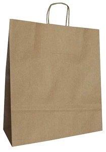 BOLSA de PAPEL ANDINA KRAFT LISO 24x32X10 cm CRUDO/NATURAL PAQUETE de 50