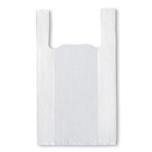 BOLSA CAMISETA BLANCA NORMATIVA UNE 50x60 cm PAQUETE de 100 (GALGA 200)