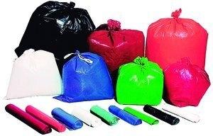 BOLSA de BASURA 57x55 cm VERDE ROLLO de 25 (GALGA 65)