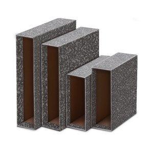 CAJA para ARCHIVADOR UNISYSTEM CLASICO 4º APAISADO 86mm GRIS