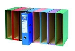 CAJA para ARCHIVADOR UNISYSTEM Fº 86mm AZUL SERENA
