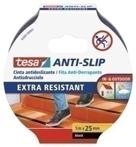 CINTA ADHESIVA TESA ANTIDESLIZANTE rollo 5x25 NEGRO