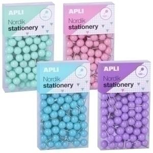 AGUJA SEÑALIZADORA PORTAETIQUETAS APLI   0.9x 20 mm CAJA de 100 SURTIDAS