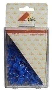 AGUJA SEÑALIZADORA PUSH-PIN ARTES CAJA de 100  AZULES