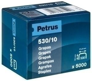 GRAPAS PETRUS CLAVADORA 530/10 mm. COBREADAS caja de 5000